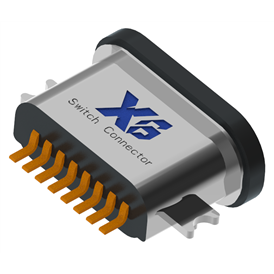 XB-TYPE C 8P-6 USB-TYPE C 8P Spüle Platte 0.8 Anti-Quallen Sitz L=6.7mm (mit Stahlblech) (Zinklegierung Schale)